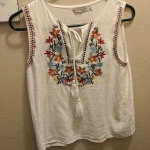 Paper Crane Embroidered Tank